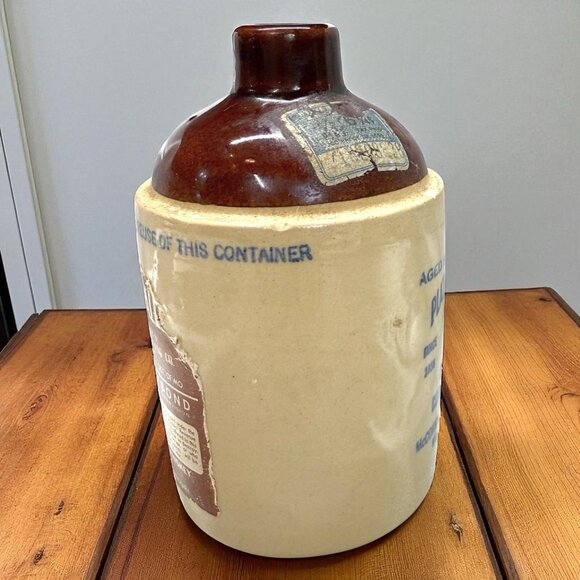McCormick Platte Valley Straight Corn WHISKEY JUG Half Pint w/ Label Tax Stamp - Picture 4 of 9